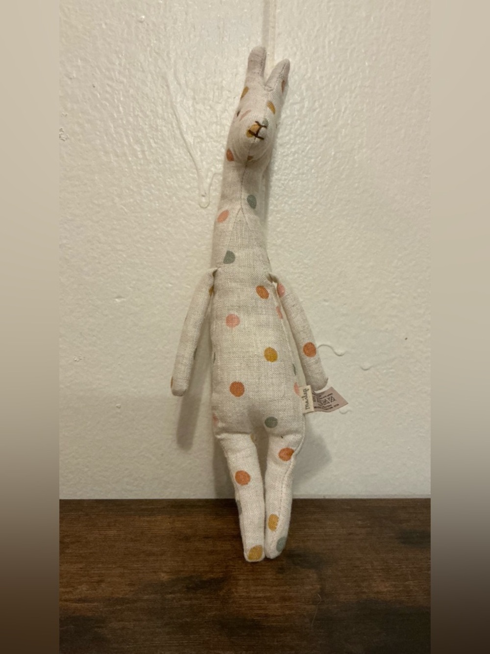 A Rare Maileg Safari Friends Giraffe Plush Lightweight Cotton Fabric Toy